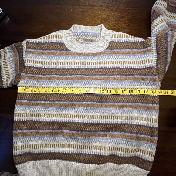 Brown Oversized Whimsigoth Sweater Granola Cottage Indie Boho Chunky Medium - Picture 5 of 9